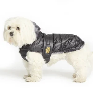Fashion Dog – Abrigo acolchado impermeable para perro totalmente forrado en piel sintética con capucha extraíble  Art. 118
