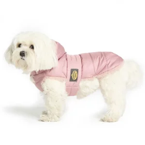 Fashion Dog – Vollständig gesteppter Mantel mit Kunstfellfutter und abnehmbarer Kapuze  Art. 130