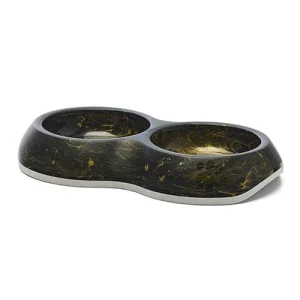 DELICE MARBLE PLASTIC FEEDER - DOPPIO - NERO - 2 x 200 ml