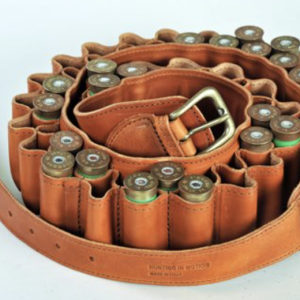 133 Cartuccera fucile cuoio marrone 51 celle sovrapposte