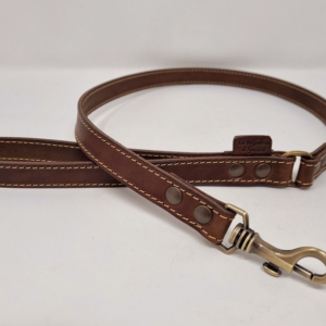 439 Guinzaglio cuoio marrone cm. 2,0 x 100